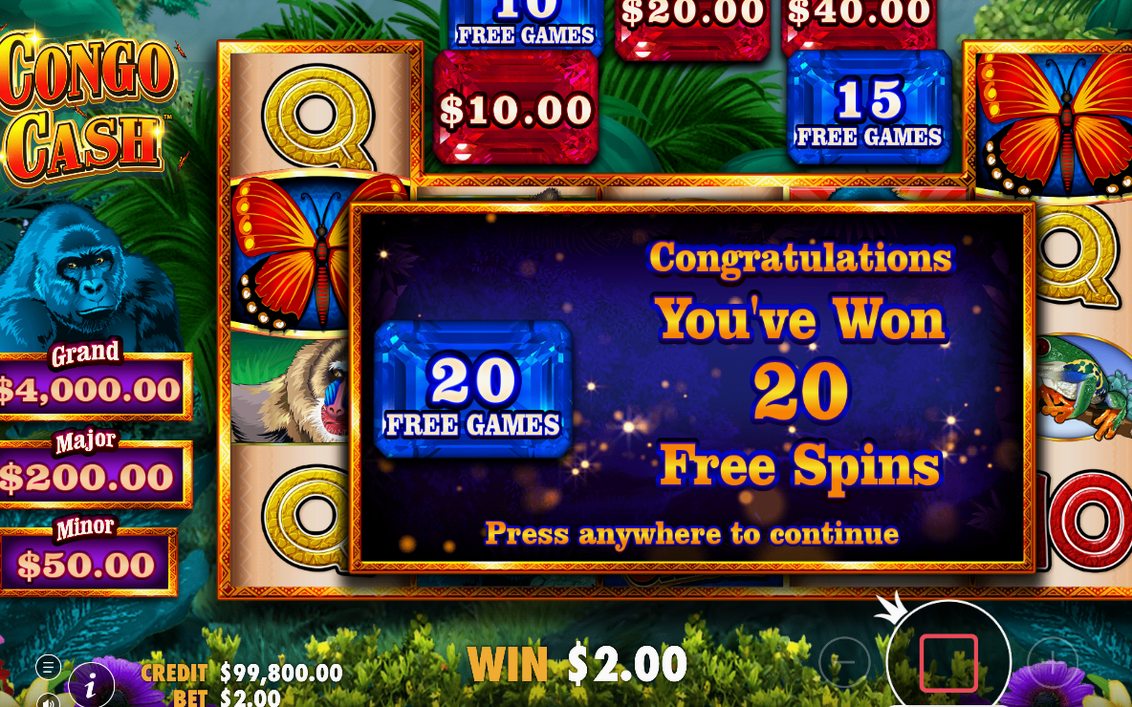 Bonus screen with Jewel Board above reels 2 to 4